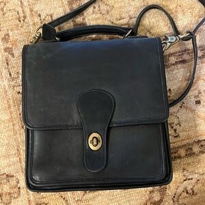 Vintage Coach messenger bag black